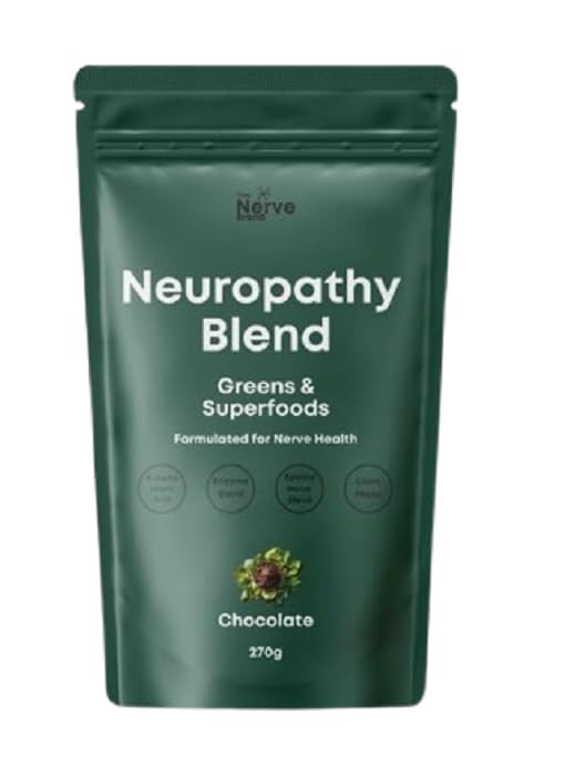 Neuropathy Superfood Blend Greens Powder untuk Periferal Neuropathy dengan 600mg R Alpha Lipoic Acid - Chocolate Flavor
