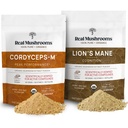 Lions Mane (60g) dan Cordyceps (60g) Mushroom Extract Powder Bundle