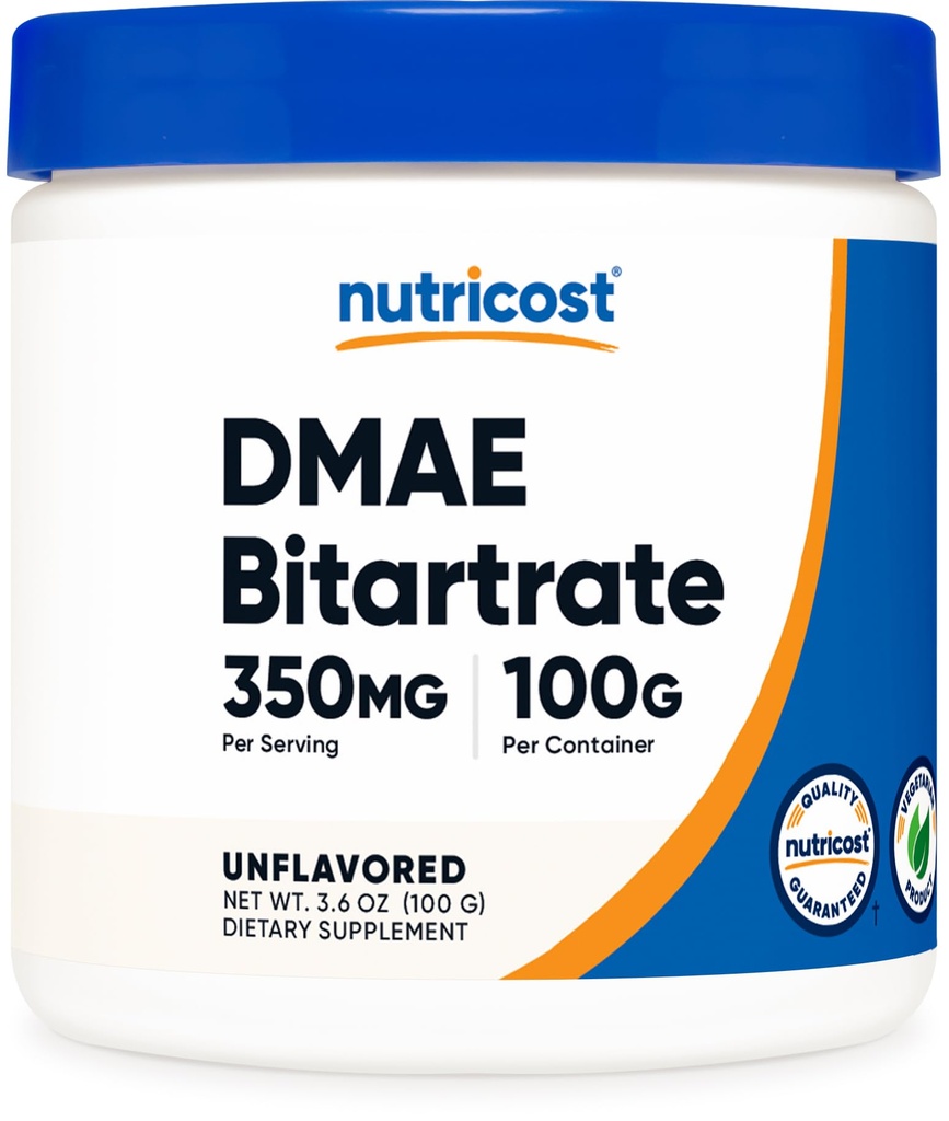 Nutricost Pure DMAE- Bitarcher Powder 100 Grams
