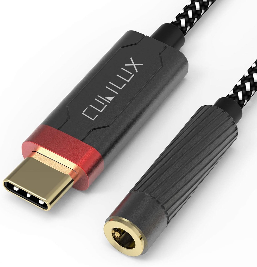 Cubilux HiFi USB C Headlifier dengan ESS918EC DAC, USB C ke 3.5mm Audio Adapter untuk iPhone 15 + / 15, iPhone 15 Pro Max, iPhone 16 / 16Pro, Samsung S24 / S22 Tab S9 / S8 / S7, Pixel 8 / 7 / 6 Pro More