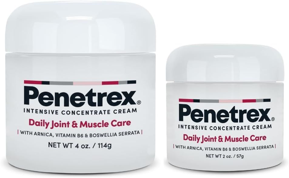 Penetrex Gabungan dan Terapi Otot Duo - Bantuan Suara untuk Kembali, Neck, Hands, Feet & Nerves - Gosok dengan Arnica, Vitamin B6 MSYM & Boswellia - 2oz, 4oz