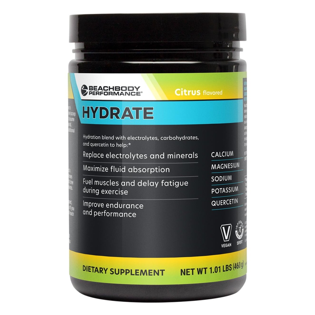 Bob Di Hydrate Performance Hydration Suplement, Quercetin Enriched Electrolyte Powder, 4 Key Electrolite: Potasium, Magnesium, Sodium, Calsium - Supports Endurance & Fluid Saldo, Citrus, 40 SRV