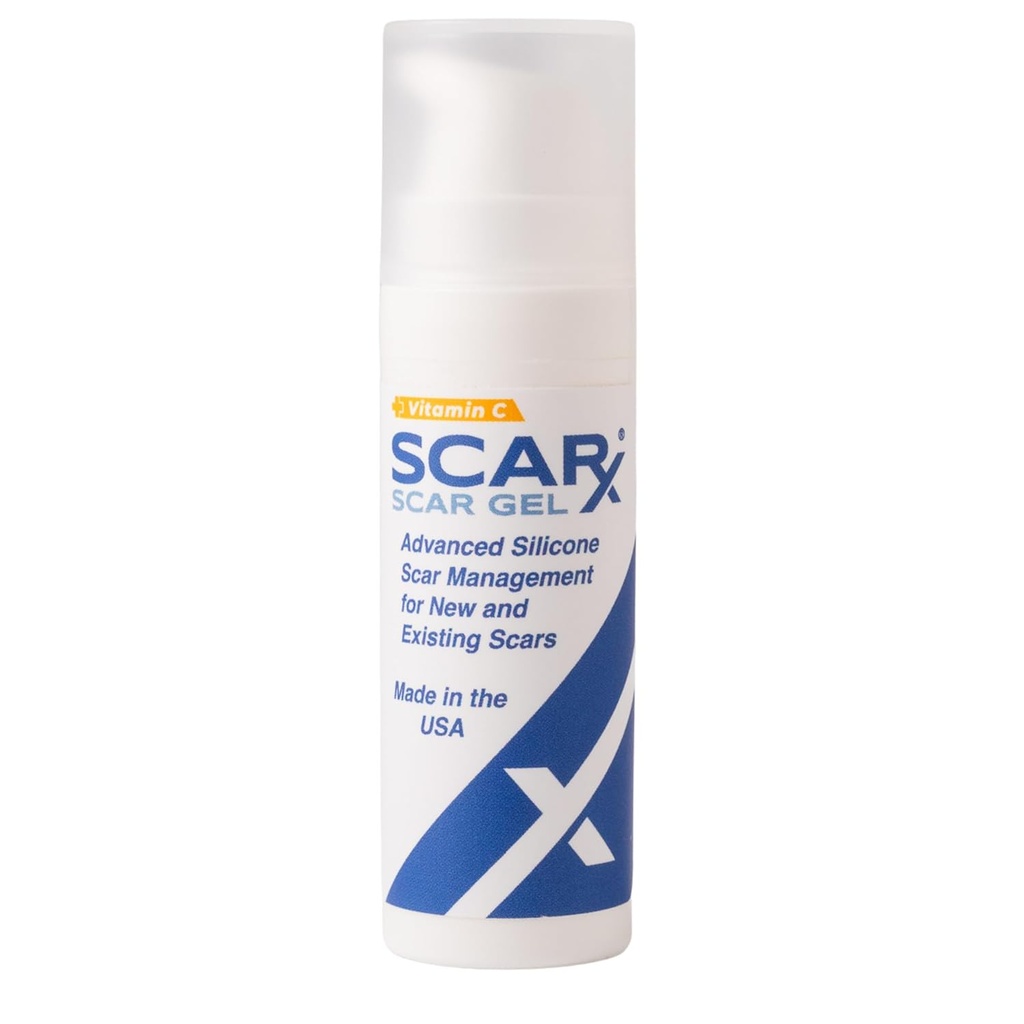 Scarx - Advanced Silicone Scar Gel With Vitamin C - Scar Reduction Topical For Hypertrophic Scar & Keloid After Bedah, Bakar, Injuries - Mencegah Scar Baru - Fade Old Scarring - 0.5oz (15g) Botol