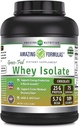 Amazing Formulas Grass- Fed Whey Protein Isolat 124; 25 Grams Protein Per Serving 14; 5 Lbs (2.26 Kg) £124; 5.7 Grams BCAA 124; Dibuat di AS (5 Lb, Chocolate)