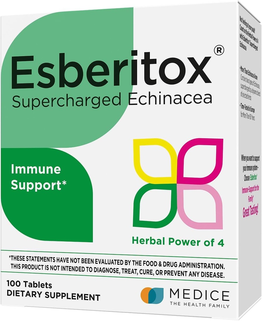 Supercharged Echinacea - 100 Tablet - Imune Dukungan Herbal Tambahan dengan Wild Indigo Root & Purple Coneflower - Secara klinis Diuji - Dibuat di Jerman