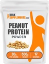 BulkSuplements.com Peanut Protein Powder - Peanut Protein Flour, Gluten Free, 30g per Serving, 500g (1.1 pon) (Paket 1)