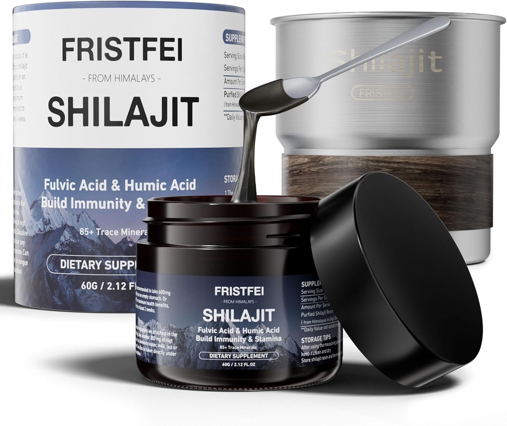 100% Pure Shilajit Resin - Organik Himalaya Shilajit untuk Pria & Perempuan: 124; Kaya dalam Acid Fulvic & 85 + Telusuri Mineral 124; Shilajit Murni Himalaya Organik