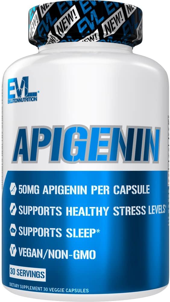 Evolution Pure Apigenin Suplemen dari Chamomile Extract - Relaxing Apigenin 50mg Bioflavonoid Stress dan Mood Dukung Nutrition High Bioavailable Vegan Non-GMO Herbal Sleep Suplemen