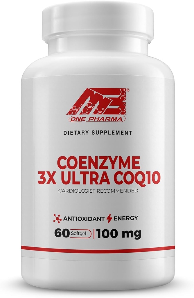 Tambahan MB One Pharma- COQ10 (100mg) 60 day supply- 3x Ultra Superior Absorpsi, Antioksidant Pertahanan - Mendukung Fungsi Energi Sel-GMO, Gluten- Free, High Absorpsi