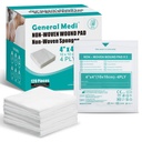 General Medi Sterile Gauze Sponges, 4 "x 4" Non-Wound Weund Pads - Secara individual Wrapped Absorbent Pages for Cushioning Minor Wounds, Cuts & Burns Weund Care (60 Packs, 120 Piesses Total)