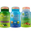 Keseimbangan Hormonal & Digetical Health Trio - DIM 200 mg dengan BioPerine ® & Cruciferous Vegies + 3-In- 1 Probiotic dengan Prebiotic dan Enzymes + Whole Food Multivitamin with Iron - Vegan Wellness Support
