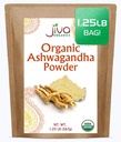 Jiva Organics Ashwagandha Root Powder 1.25 Pound (20oz) - Gluten Free, India Ginseng, Raw, Pure, Non-GMO, Lab Tested Ayurvedic India Powder