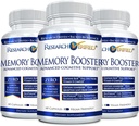 Research Verified Memory Booster - Nootropic Suplemen - Enhance Cognition and Memory - Lion 's Mane, Ginkgo Biloba, BioPerine - 3 Pasokan Bulan - Non-GMO - Dibuat di USA