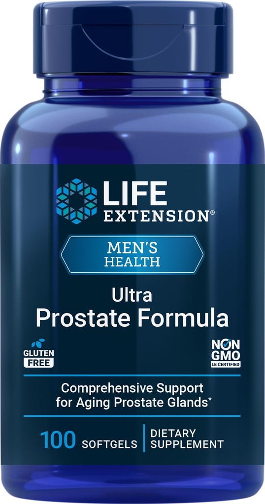 Extension Life Ultra Prostate Formula, 100 Softgels, Suplemen Alam untuk Pria