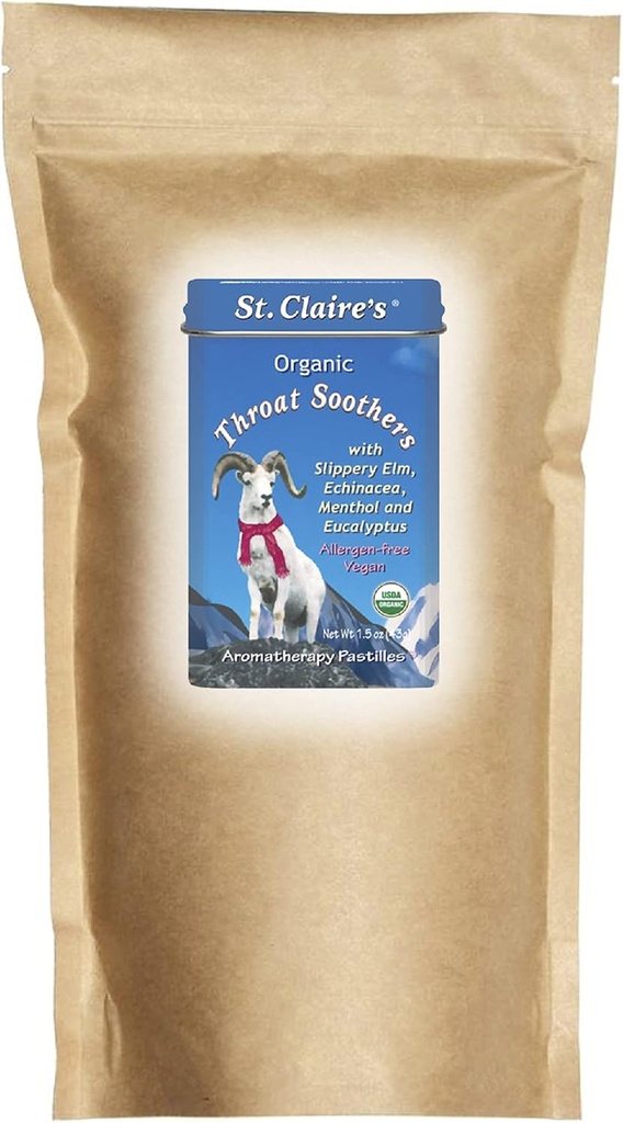 St. Claire 's Organics Throat Sothers (27 Ounce Refill Bag) Gluten- Free, Vegan, GMO-Free, Plant - Based, Allergen- Free Alag4; Made in Our Allergen-Free Facility