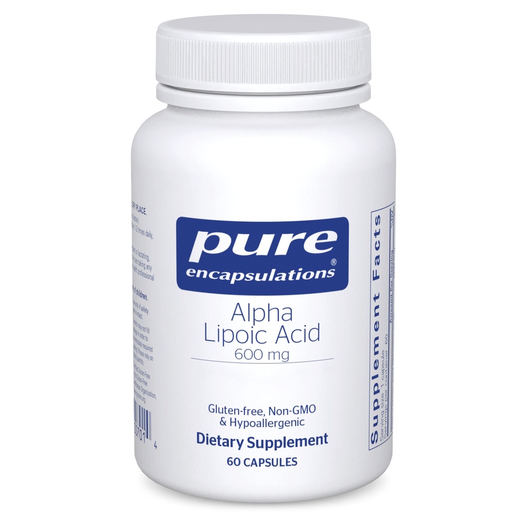 Enkapsul Murni Alpha Lipoic Acid 600 mg - Suplemen ALA untuk Dukungan Liver, Antioksidants, Kesehatan Nerve, Kesehatan Kardiovaskular & Carbohydrate Dukungan - Premium Alpha Lipoic Acid - 60 Capsules