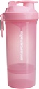 Smartshake O2GO ONE Protein Plastik Shaker Botol 800 ml 124; 27 oz - Leakproof Screw-on Lid-BPA Free-Unisex-Light Pink