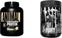 Animal Whey Isolate Whey Protein Powder - Isolat Loaded for Post Workout and Recovery & Fury - Pra Workout Powder Suplemen untuk Energi dan Fokus