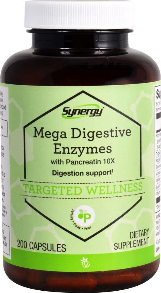 Vitacost Synergy Mega Digeptical Enzymes dengan Pancreatin 10X -- 200 Kapsul