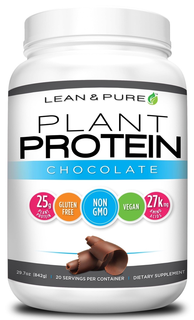 Lean & Pure Plant Protein, 25g dari Protein, Non GMO, Vegan, Gluten Free.