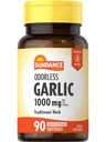 Sundance Odorless Bawang putih Softgels 124; 10000mg = 124; 90 Count = 124; Non- GMO dan Gluten Free Suplemen