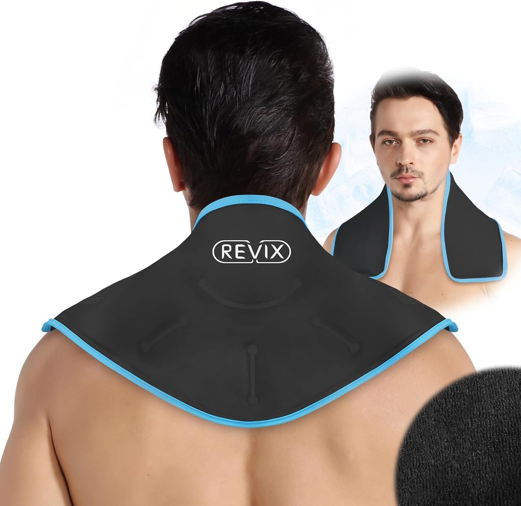 Paket Es Leher Revix Neck untuk Neck dan Shoulders, Terapi untuk Pemrosesan Fleksibilitas dan Mobilitas, Paket Jasa Dingin Dipakai kembali untuk Posting-Kerja, Hitam