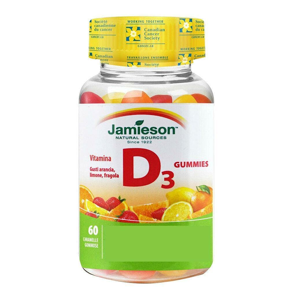 Jamieson Vitamin D Gummies 1,000 IU - Orange, Strawberry, Lemon, 60an