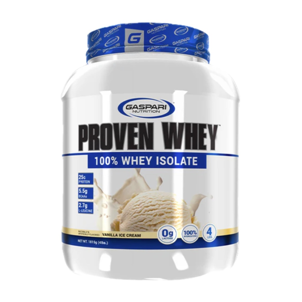 Nutrition Gasparation Prove Whey, 100% Hydrolyzed Whey Isolate, High Protein, Laktose Free, Low Carbohydrate dan Low Sugar (4lb, Vanilla Ice Cream)