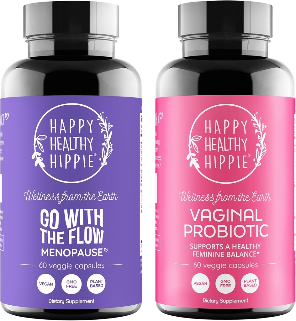 Happy Healthy Hippie Provinsi Vaginal untuk Perempuan & Go with The Flow Menopause Support