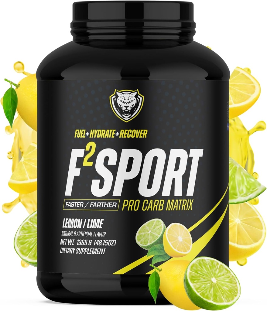 6AM Jalankan F2 Sport Pro Endurance Fuel - Cluster Destrin Carb Matrix oleh Electrolytes for Running, Training & Recovery (50 Serviings, Lemon Lime)