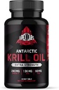 Antartika Krill Oil 1000 mg dengan EPA Omega- 3s, DHA, Astaxanthin dan Phospholipids 60 Softgels