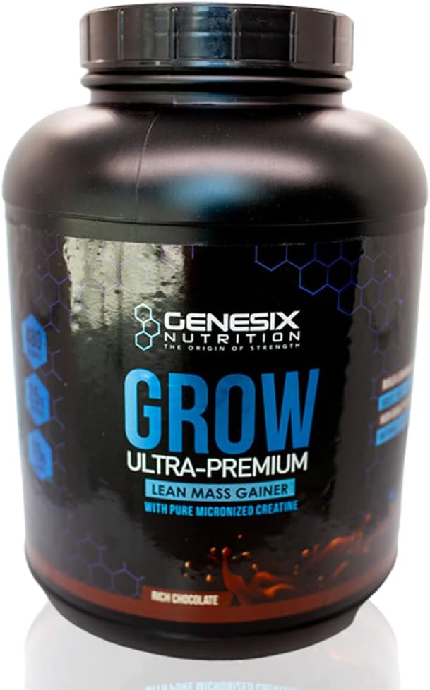 Grow Protein Powder Diwetary Supplement Application Muscle Growth & Recovery 124; Pure Micronized Creatine Ultra- Premium Lean Mass Gainer 124; Chocolate 124; 20 Servings 5.3kg