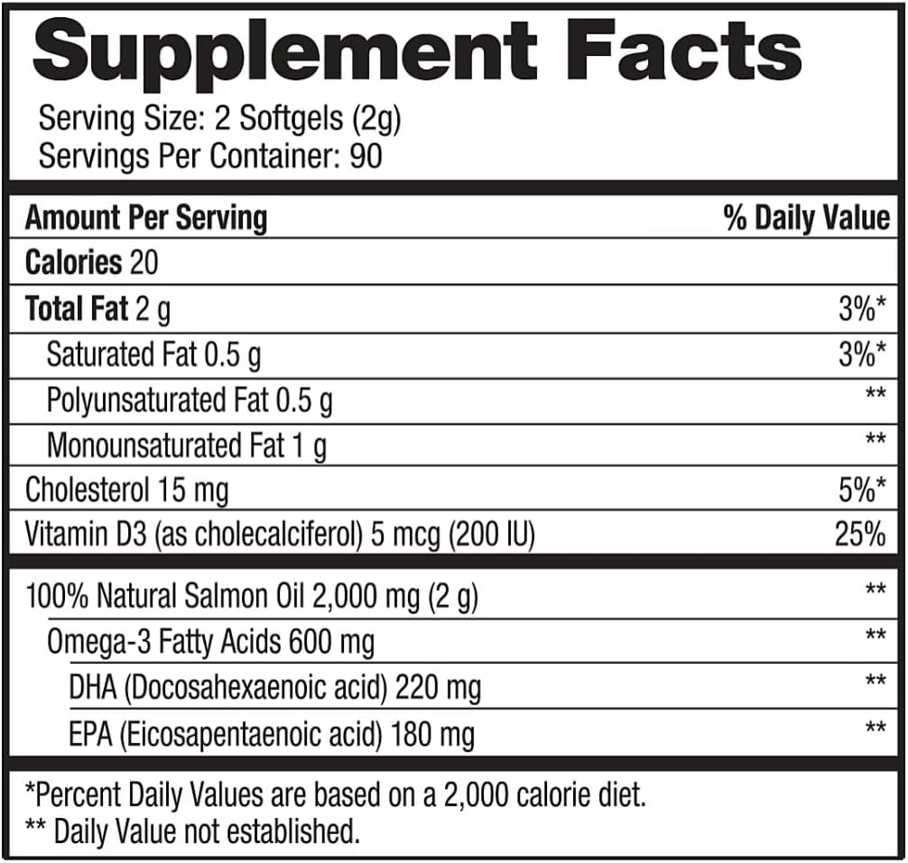 generic Alaska Omega- 3 Wild Alaska Salmon Oil 10000mg Softgels 180- Count