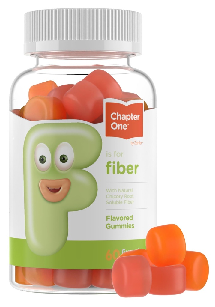 Zahler - Gummies Fiber untuk Dewasa & Anak-anak (60 Count) Bersertifikat Kosher Dewasa & Anak-Anak Cumi Untuk Penandang Makanan Tertelan, Perbaikan Kesehatan & Berlebihan Kesehatan - Suppplemen Fiber Anak Yang Dikunyah
