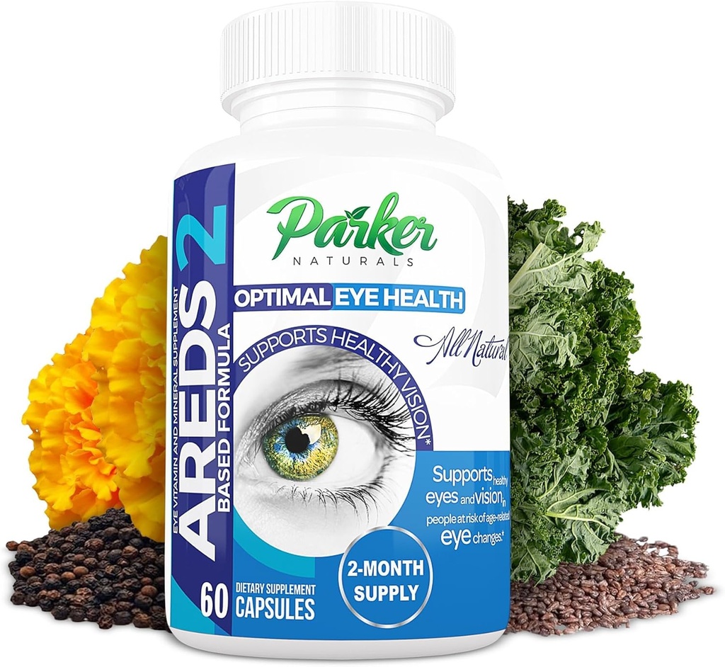 Parker Optimal Eye Health Vitamin & Mineral Suplemen Mata & Vitamin for Vision C & E, Lutein & Luxanthin Suplemen, 60 Caps