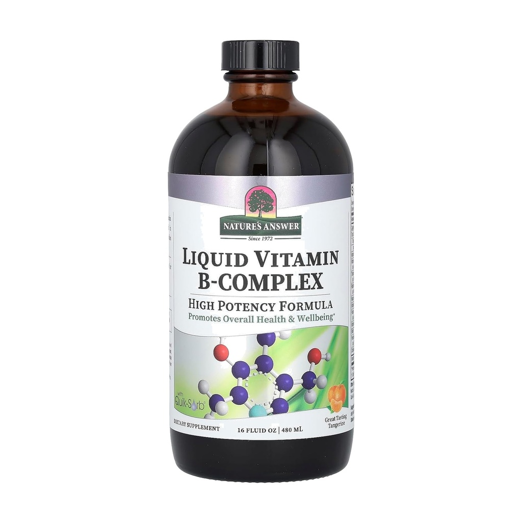 Nature 's Respon Liquid Vitamin B-Complex Supports Healthy Energy Levels 124; Prootes Healthy Nerve Fungsi Saraf 124; All- Natural Tangerine Flavor 124; Gluten-Free & Benzoates-Free 16oz