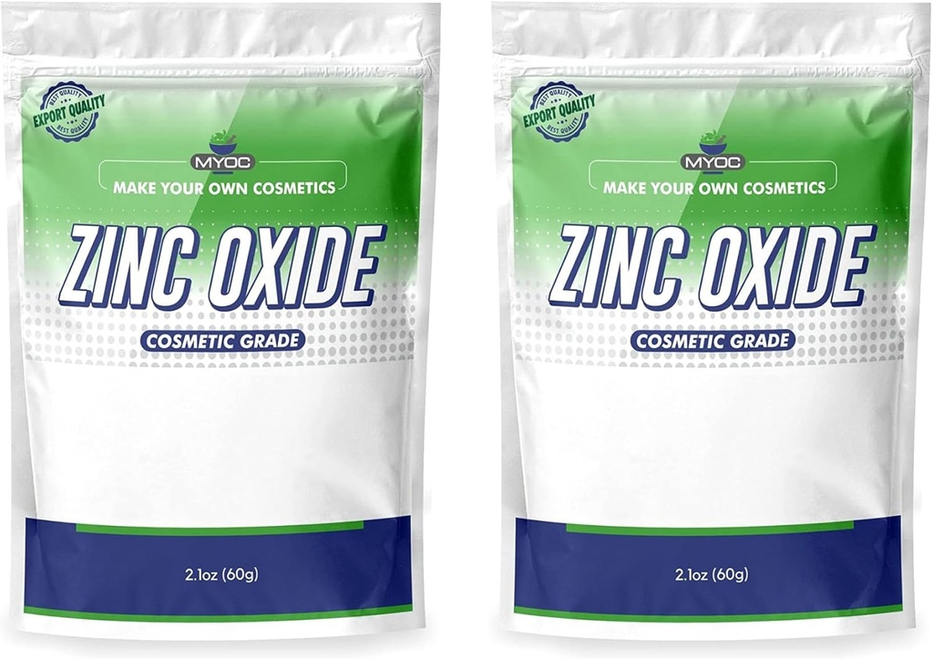 White Zinc Oxide Powder- 60 Gm (2.11 Oz (Paket 2)))