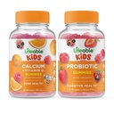 Lifeable Calcium dengan Vitamin D Kids + Probiotic 2 Milyar CFU Kids, Gummies Bundle - Tasting Besar, Tambahan Vitamin, Gluten Bebas, GMO Bebas, Gummy Chewable