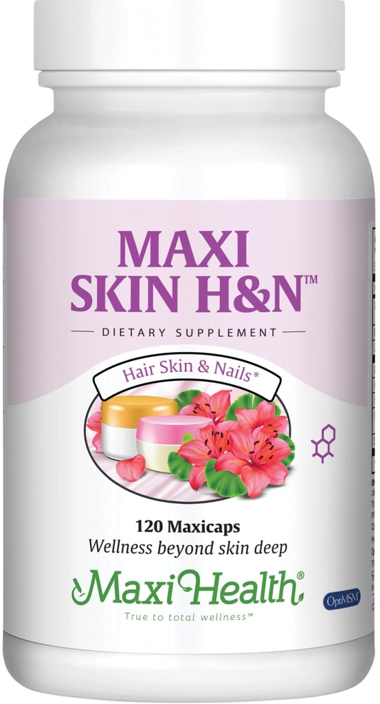 Skin dan Nails Vitamin untuk Perempuan dan Pria dengan Acid Hyaluronic, Biotin, Vitamin A, Progori- Vitamin untuk Rambut Los & Pertumbuhan untuk Mendukung Body Collagen, 120 Caps