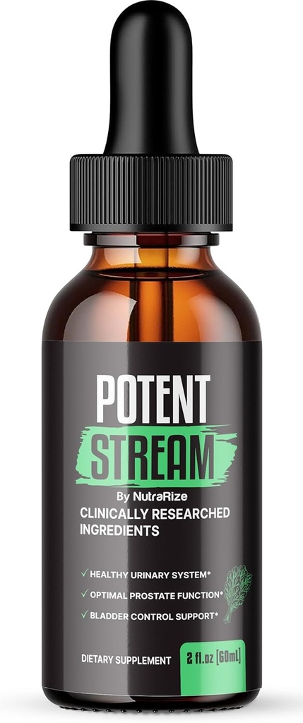 NuttraRize PowerStream Drops, Advanced Prostate Suplement - Dukungan Alam untuk Kesehatan Prostate, Kekuatan Maksimum, Review (30 Pelayan)