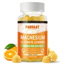 Magnesium Glycinate Gummies 1000mg - Sugar Free Magnesium Potsium Suplemen dengan Vitamin D, B6, CoQ10 untuk Calm Mood & Sleep - 60 Orange Gummies