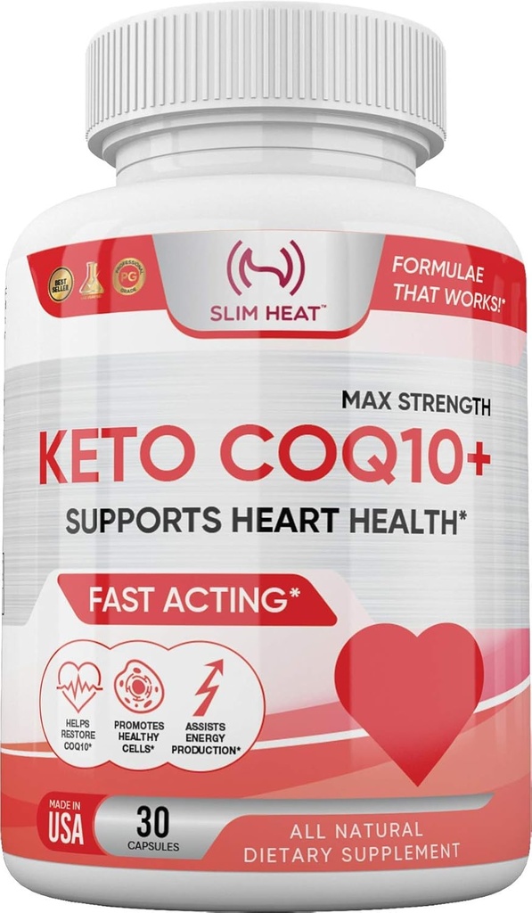 CoQ10 200mg - Fast Absorpsi Formula Perempuan dan Pria - Suppply Hati Sehat - Semua Koenzim Natural Q10 Suplemen - Non GMO, dibuat di AS - 30 Hari Supppply