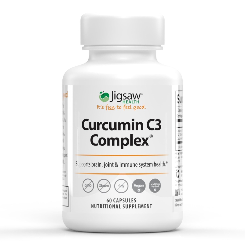 Jigsaw Health Curcumin C3 Kompleks 124; Curcumin Capsules Antioksidant Dukungan: 124; 60 Capsules 12.460