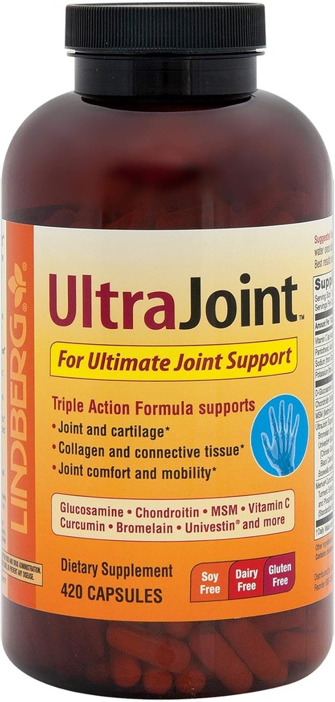 Suplemen Bersama Ultra: 124; 420 Capsules 124; Triple Action Formula 14; Non GMO, Gluten Free 124; Oleh Lindberg