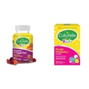 Cultuelle Daily Probiotic for Kids + Veggie Fiber Gummies (Ages 3 +) - 60 Count & Kids Chewable Daily Probiotic for Kids, Ages 3 +, 30 Count