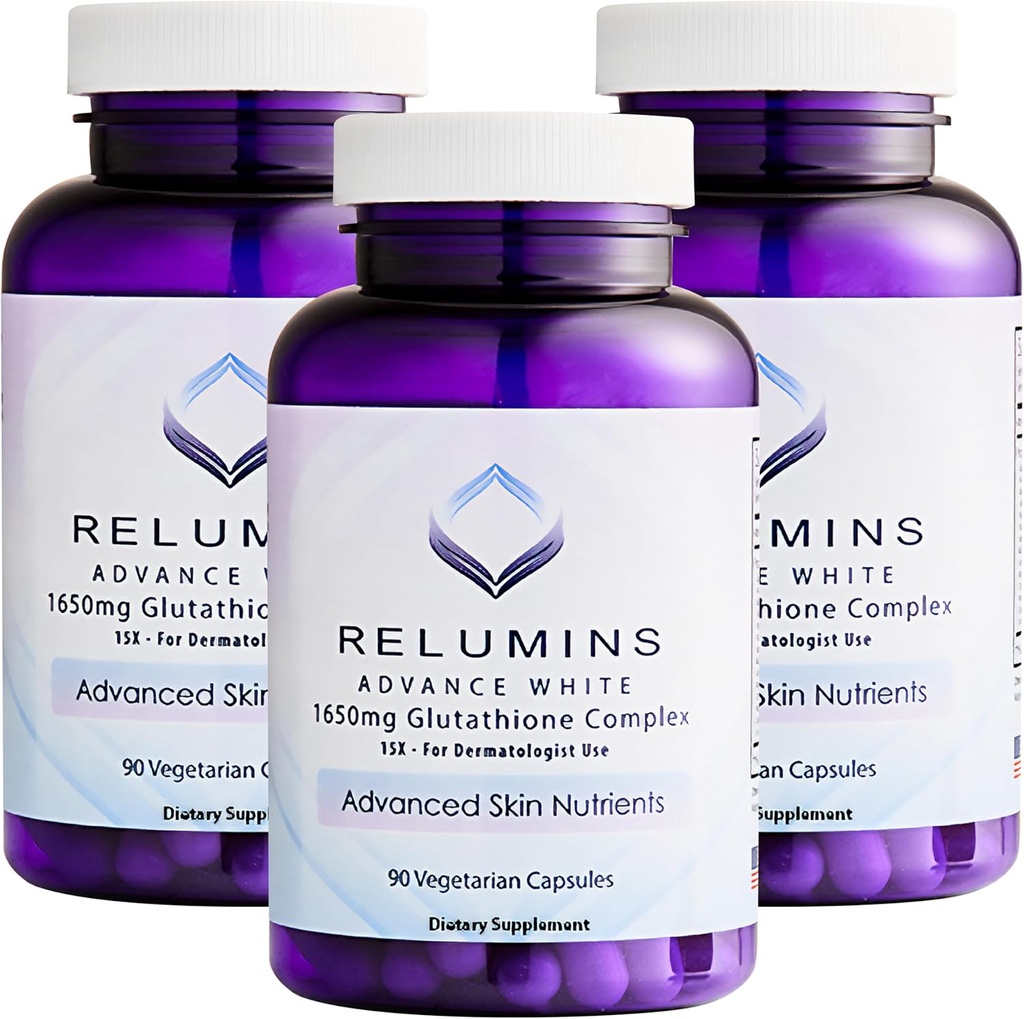 Rilis L-Glutathione Kompleks 1650mg - Antioksidant Dukungan dengan Alpha Lipoic Acid, NAC, L-Methionine, Vitamin E, Skin Health Suplemen, Dibuat di USA - 90 Vegetarian Capsules x 3 Botol