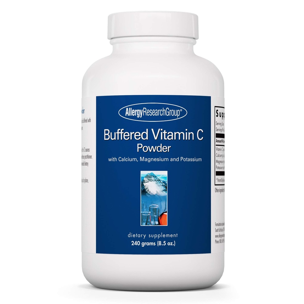 Kelompok Penelitian Alergi - Buffered Vitamin C Powder - Antioksidant, Imune, Kalsium / Mag / K - 240 g (8.5 oz)