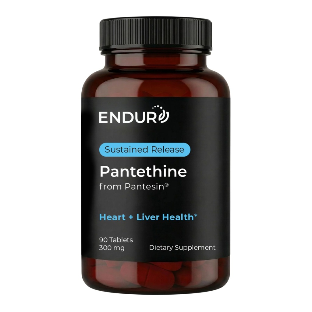 Endur Pantethy dari Pantesin, Pelaksanaan Fungsi & Fungsi Sehat Cholesterol, Pelepasan Formula, Gluten Bebas, 300mg (90 Tablet)