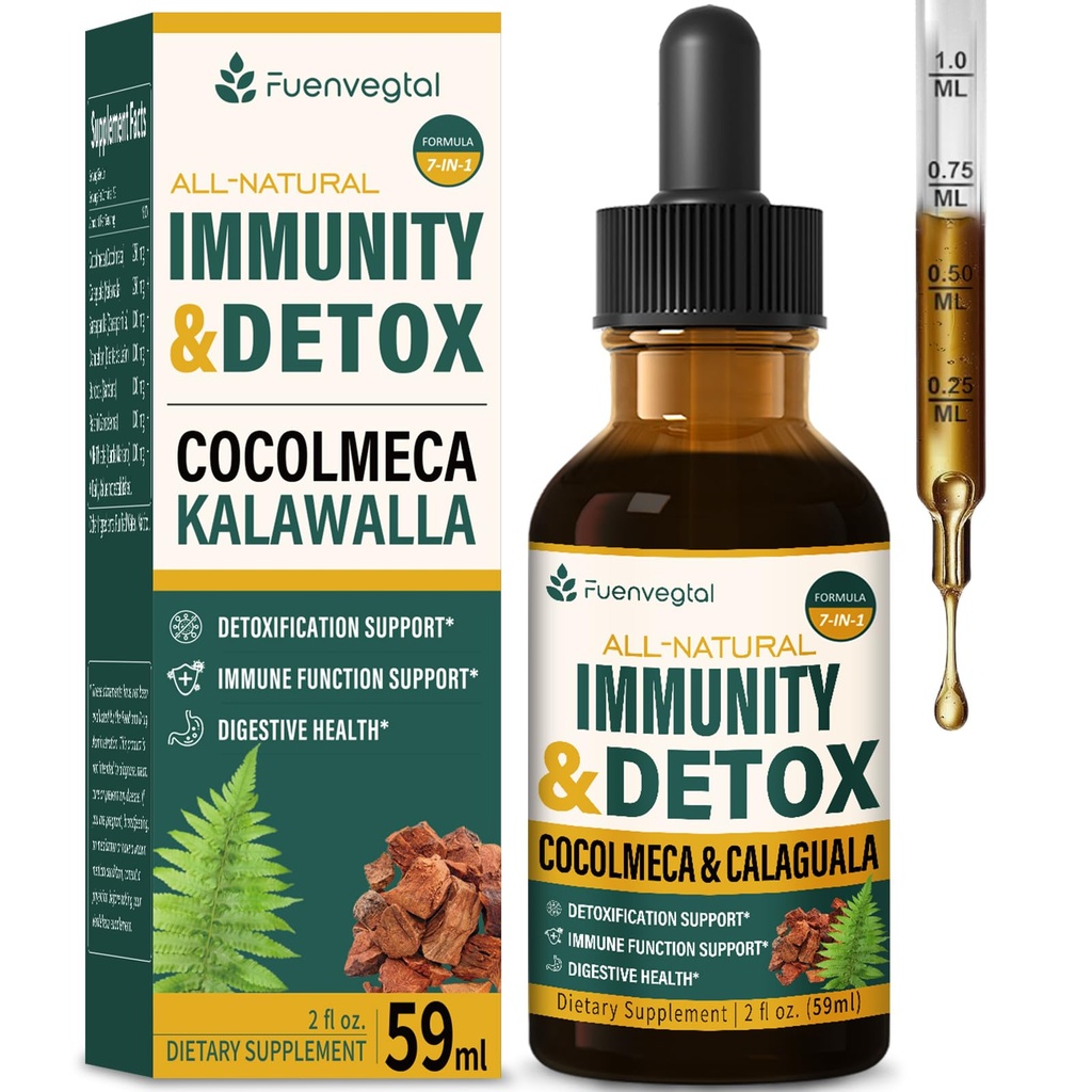 Cocolmeca Bark Imunity & Detox Drop, Herbal Extract dengan Polypodium Leucotomos Sarsaparilla Milk Thistle Suplemen Dukungan Detoksifikasi, Sistem Imune, Kesehatan Digetical. 2oz