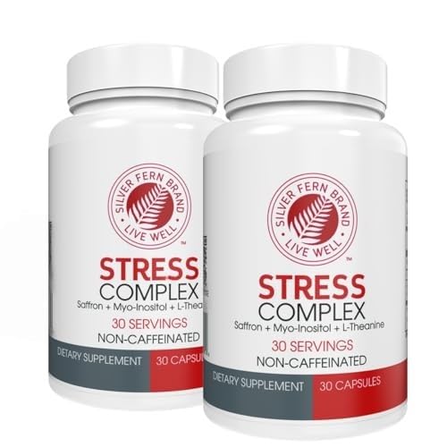 Suplemen Kompleks Fern Perak - Tanpa Caffeine - Tidur, Khawatir, Mood & More - dengan Suplemen Saffron, Suplemen L- Theanine, & Myo-inositol